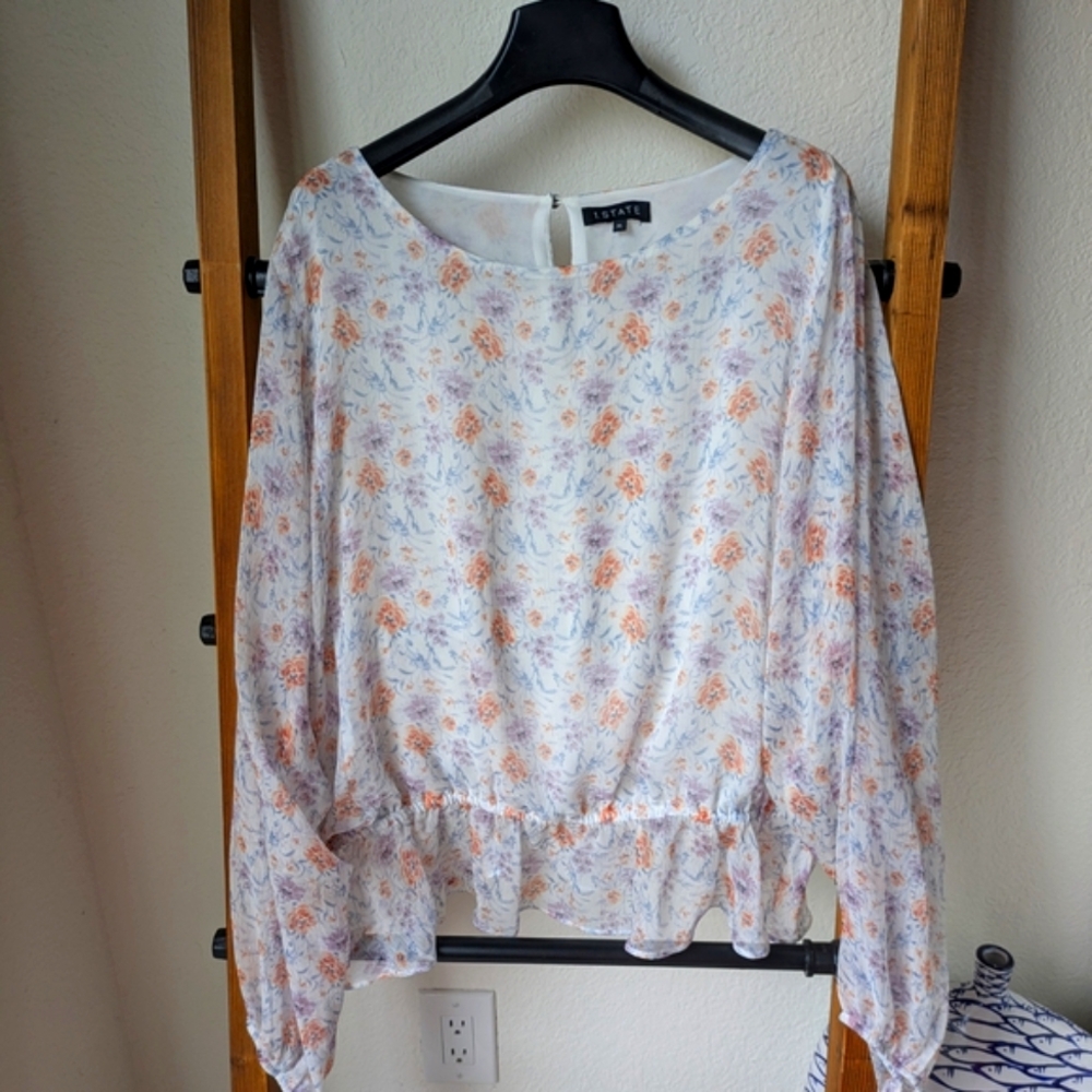 1.STATE Women's Floral Top - Size XL